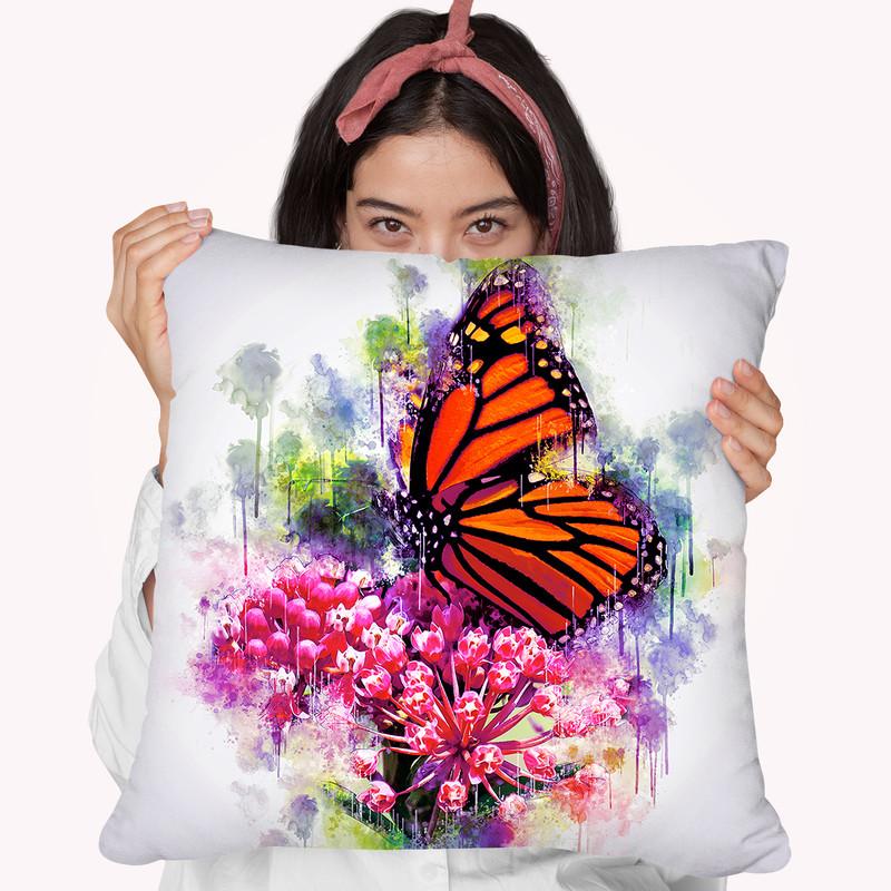 Monarch Butterfly Throw Pillow By Cornel Vlad - by all about vibe