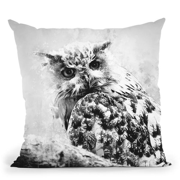Owl Looking I Throw Pillow By Cornel Vlad - by all about vibe