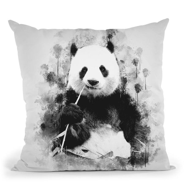Panda Iv2 Throw Pillow By Cornel Vlad - by all about vibe