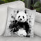 Panda Iv2 Throw Pillow By Cornel Vlad - by all about vibe