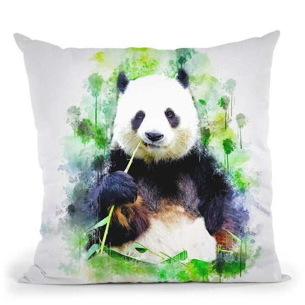 Panda Throw Pillow By Cornel Vlad - by all about vibe