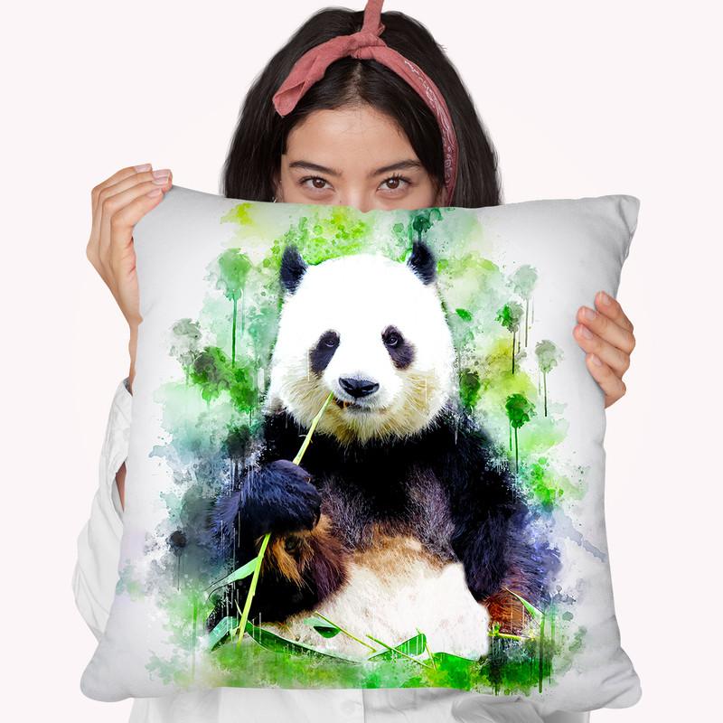 Panda Throw Pillow By Cornel Vlad - by all about vibe