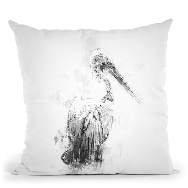 Pelican I Throw Pillow By Cornel Vlad - by all about vibe