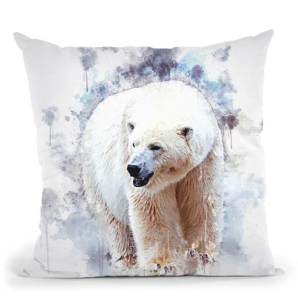 Polar Bear Throw Pillow By Cornel Vlad - by all about vibe