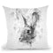 Rabbit Head I Throw Pillow By Cornel Vlad - by all about vibe