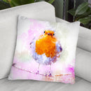 Robin Bird Throw Pillow By Cornel Vlad - by all about vibe
