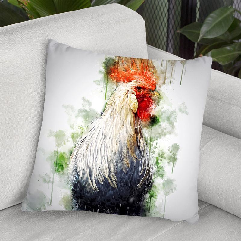 Rooster 2 Throw Pillow By Cornel Vlad - by all about vibe