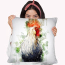 Rooster 2 Throw Pillow By Cornel Vlad - by all about vibe