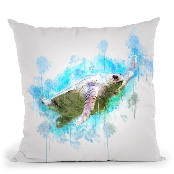 Sea Turtle Throw Pillow By Cornel Vlad - by all about vibe