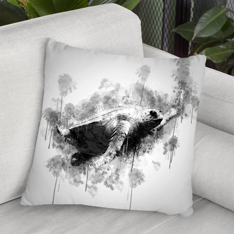Sea Turtlei Throw Pillow By Cornel Vlad - by all about vibe