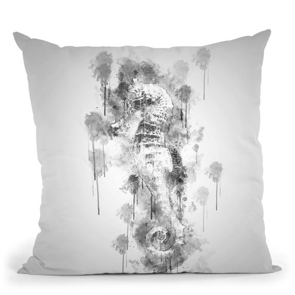 Seahorse I Throw Pillow By Cornel Vlad - by all about vibe