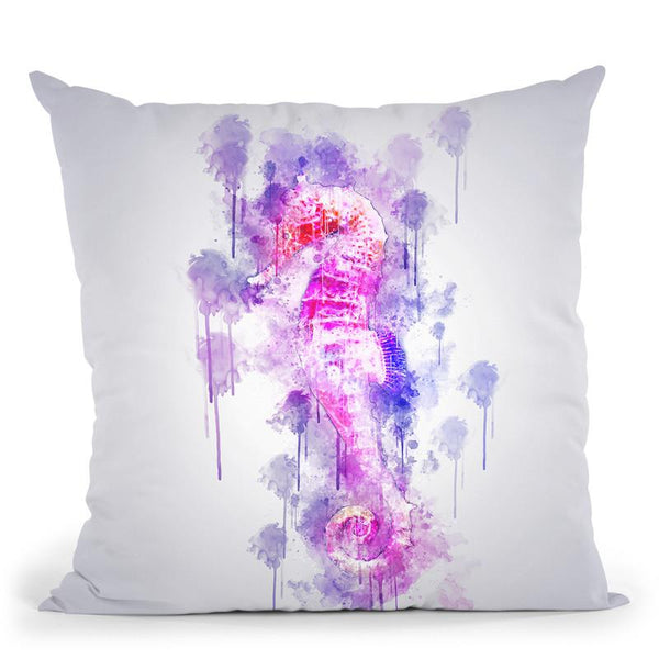 Seahorse Throw Pillow By Cornel Vlad - by all about vibe