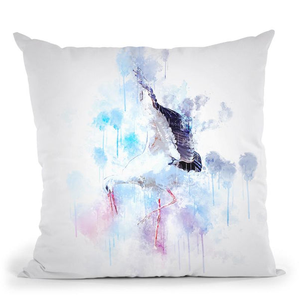 Stork Throw Pillow By Cornel Vlad - by all about vibe