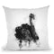 Swan Black I Throw Pillow By Cornel Vlad - by all about vibe