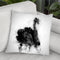 Swan Black I Throw Pillow By Cornel Vlad - by all about vibe