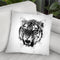 Tiger Head Angry I Throw Pillow By Cornel Vlad - by all about vibe