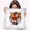 Tiger Head Angry Throw Pillow By Cornel Vlad - by all about vibe