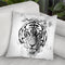 Tiger Head I Throw Pillow By Cornel Vlad - by all about vibe
