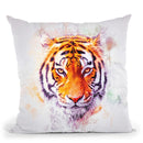 Tiger Head Throw Pillow By Cornel Vlad - by all about vibe