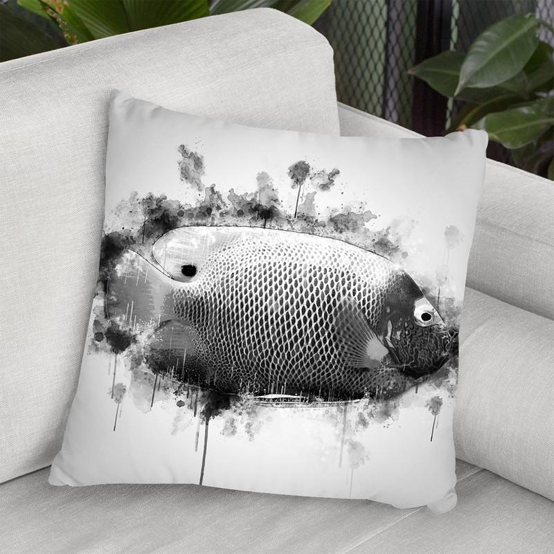 Tropical Fish I Throw Pillow By Cornel Vlad - by all about vibe