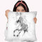 White Horse I Throw Pillow By Cornel Vlad - by all about vibe