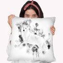 White Wolf I Throw Pillow By Cornel Vlad - by all about vibe