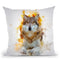 Wolf Sitting Throw Pillow By Cornel Vlad - by all about vibe