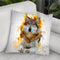 Wolf Sitting Throw Pillow By Cornel Vlad - by all about vibe