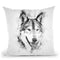 Wolfs Head I Throw Pillow By Cornel Vlad - by all about vibe
