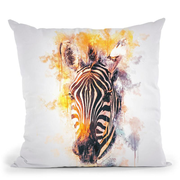 Zebra Head Throw Pillow By Cornel Vlad - by all about vibe