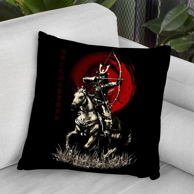 Archer On Horse Warrior Throw Pillow By Cornel Vlad