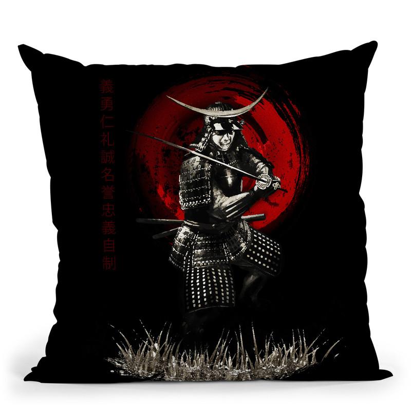 Defending Warrior Throw Pillow By Cornel Vlad