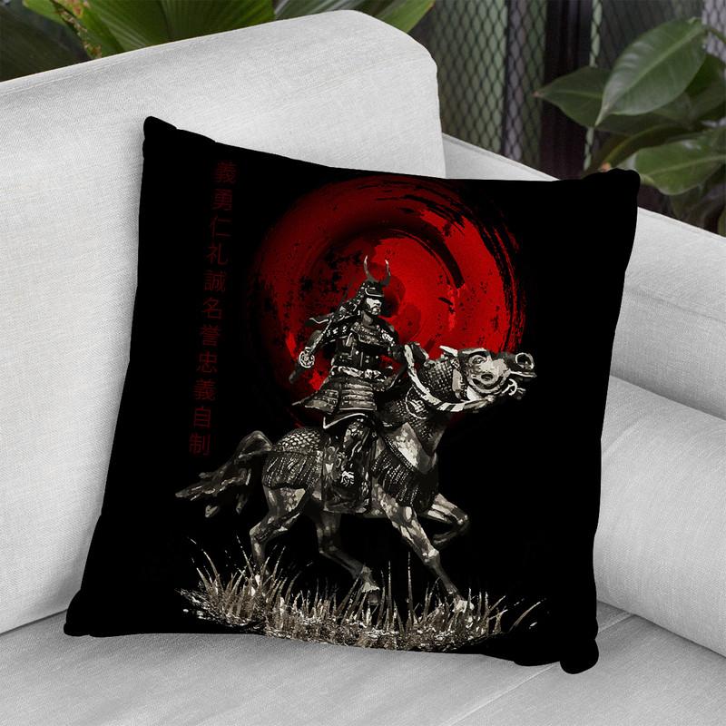 Riding Into Battle On Horse Warrior Throw Pillow By Cornel Vlad