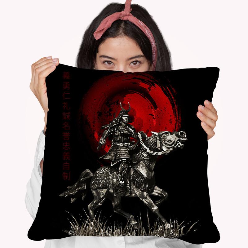 Riding Into Battle On Horse Warrior Throw Pillow By Cornel Vlad