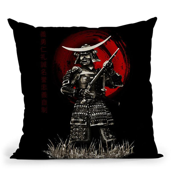 Samurai With Rifle Warrior Throw Pillow By Cornel Vlad