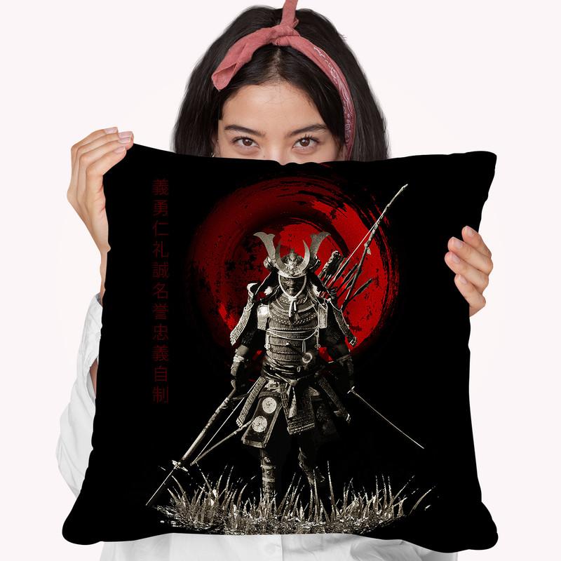 Samurai Ready For War Warrior Throw Pillow By Cornel Vlad