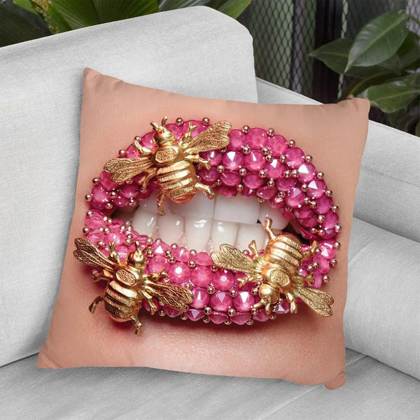 Bumble Bees Throw Pillow By Vlada Haggerty - by all about vibe