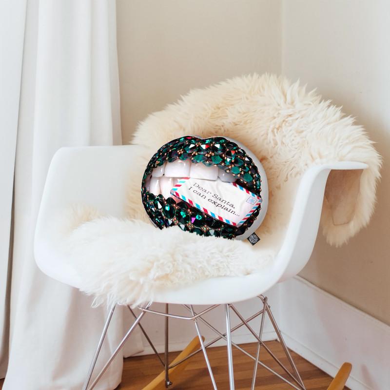 Dear Santaaped Throw Pillow By Vlada Haggerty - by all about vibe