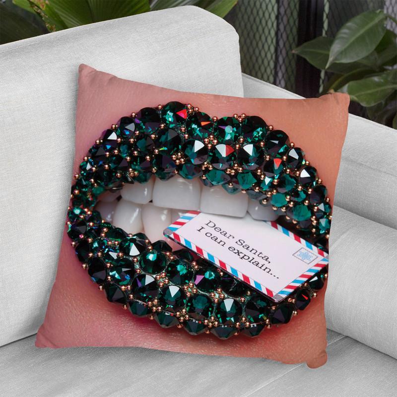 Dear Santa Throw Pillow By Vlada Haggerty - by all about vibe