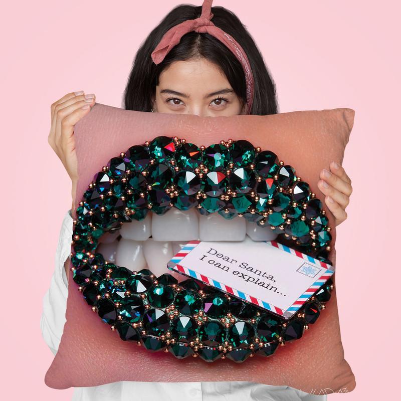 Dear Santa Throw Pillow By Vlada Haggerty - by all about vibe
