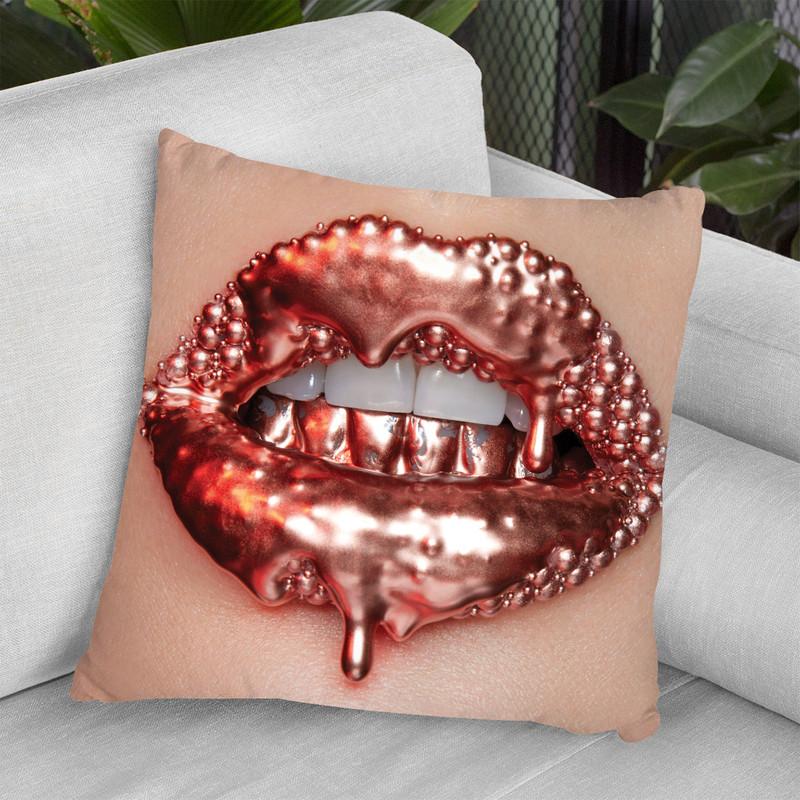 Rose Gold Throw Pillow By Vlada Haggerty - by all about vibe