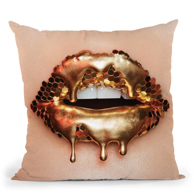 Golden Honey Throw Pillow By Vlada Haggerty - by all about vibe