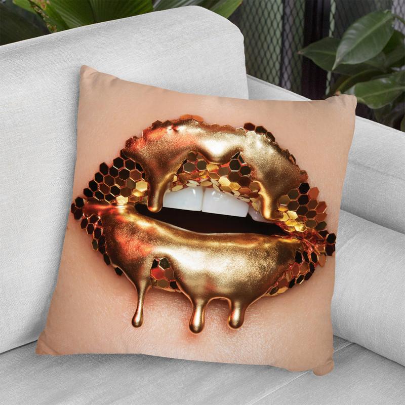 Golden Honey Throw Pillow By Vlada Haggerty - by all about vibe