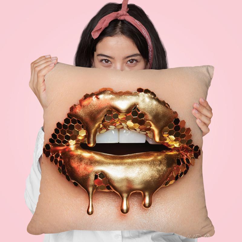 Golden Honey Throw Pillow By Vlada Haggerty - by all about vibe