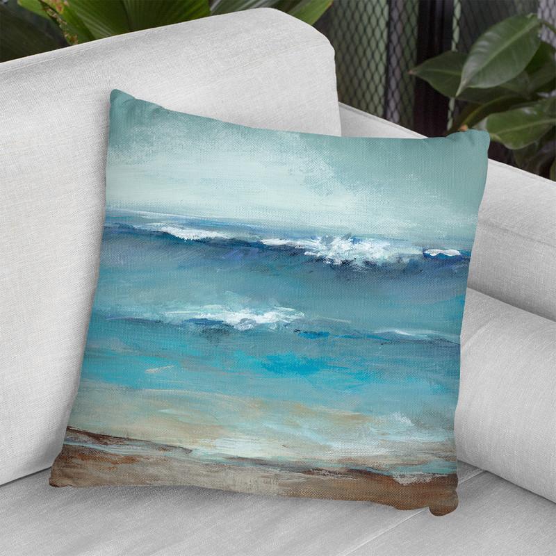 Home By The Sea Throw Pillow By World Art Group
