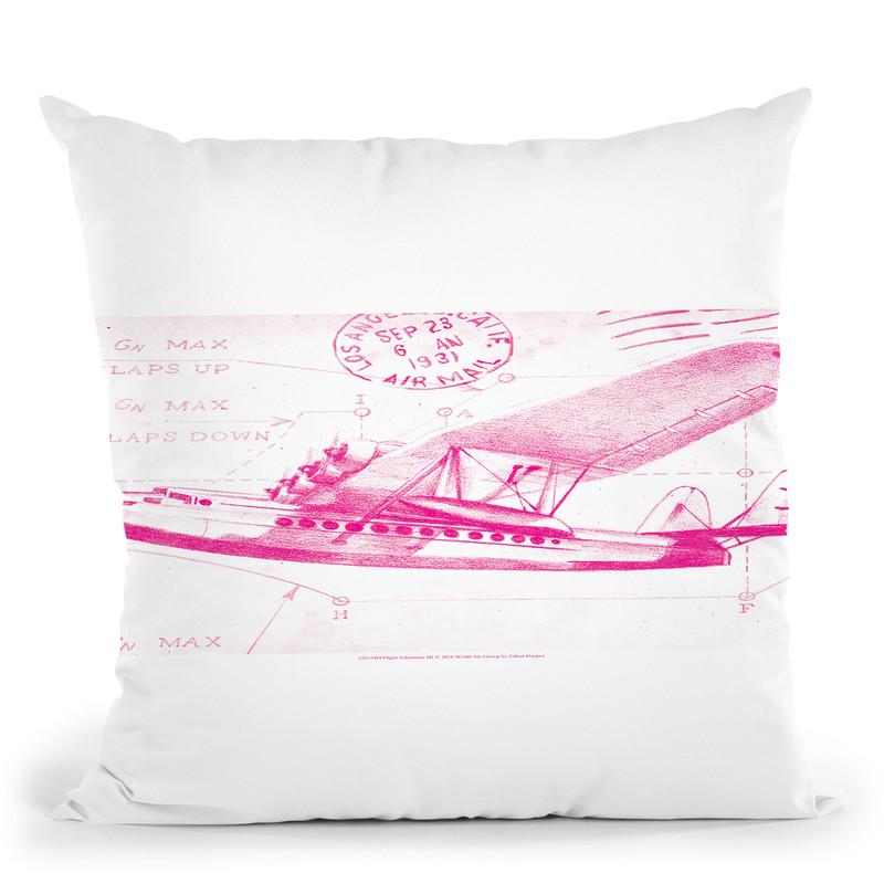 Flight Schematic Iii Throw Pillow By World Art Group