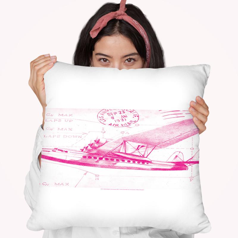 Flight Schematic Iii Throw Pillow By World Art Group