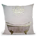 Gilded Bath Ii Throw Pillow By World Art Group