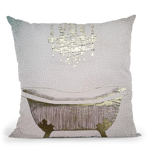 Gilded Bath Ii Throw Pillow By World Art Group