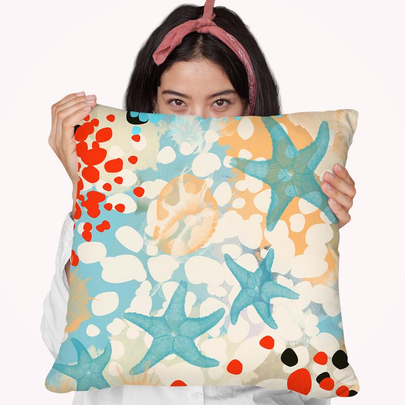 Exotic Sea Life I Throw Pillow By World Art Group